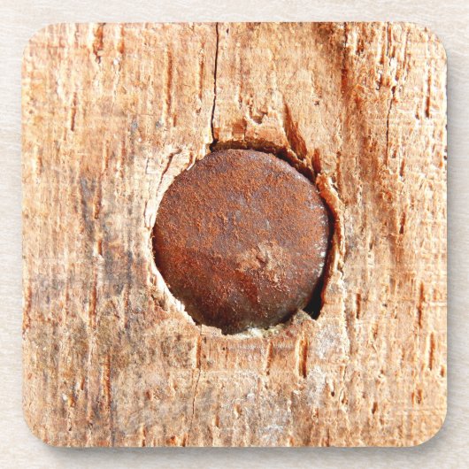 Alte Untersetzer aus rostfreiem Nagel (Vorderseite)