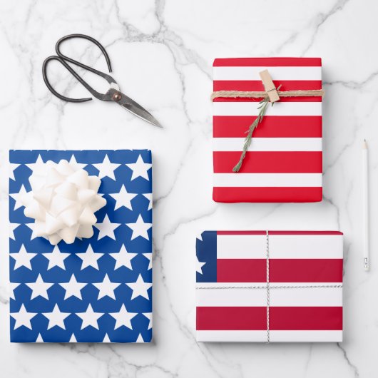 Alte US Flagge Geschenkpapier Set (Vorderseite)