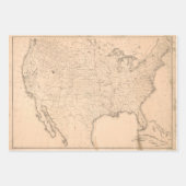 Alte US-Karten: Revolution, Ziviler Krieg und 1880 Geschenkpapier Set (Vorderseite 3)