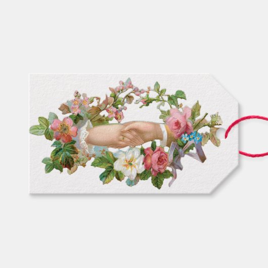 Alte Valentinische Blume Geschenkanhänger (Vorderseite (Horizontal))