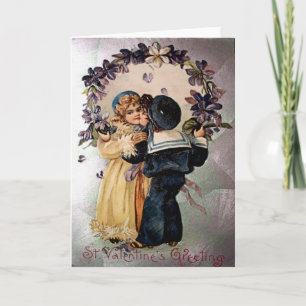 Alte Valentinstag-Postkarte Feiertagskarte