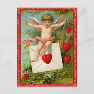 Alte Valentinstag-Postkarte Feiertagspostkarte