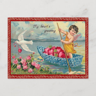 Alte Valentinstag-Postkarte Feiertagspostkarte