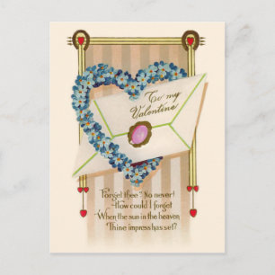 Alte Valentinstag-Postkarte Feiertagspostkarte