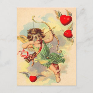 Alte Valentinstag-Postkarte Feiertagspostkarte