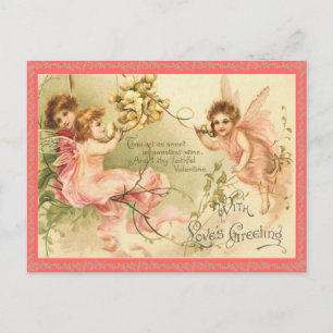 Alte Valentinstag-Postkarte Feiertagspostkarte