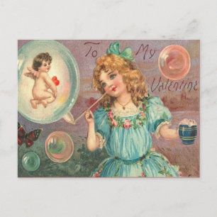 Alte Valentinstag-Postkarte Feiertagspostkarte