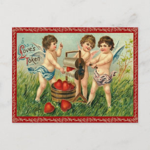 Alte Valentinstag-Postkarte Feiertagspostkarte