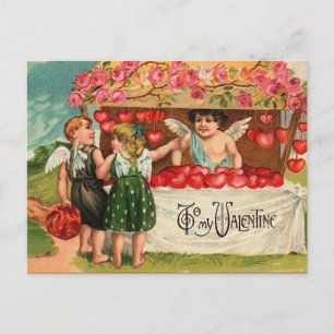 Alte Valentinstag-Postkarte Feiertagspostkarte