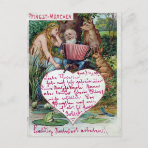 Alte Valentinstag-Postkarte Feiertagspostkarte