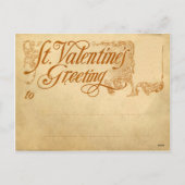 Alte Valentinstag-Postkarte Feiertagspostkarte (Rückseite)