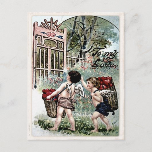 Alte Valentinstag-Postkarte Feiertagspostkarte (Vorderseite)