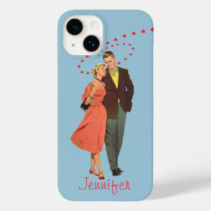 Alte Valentinstag, romantische schwebende Herzen Case-Mate iPhone 14 Hülle