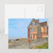 Alte, verfallene Haus Postkarte (Vorne/Hinten)