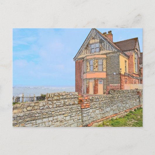 Alte, verfallene Haus Postkarte (Vorderseite)