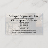 Alte verlassene antike Möbel Visitenkarte (Rückseite)