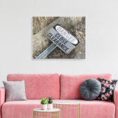 Alte verlassene Eisenbahn Sign Canvas Print Leinwanddruck (Insitu (Wohnzimmer))