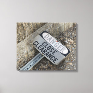 Alte verlassene Eisenbahn Sign Canvas Print Leinwanddruck