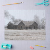 Alte, verlassene Häuser im Toten Winter Seidenpapier (Basteln)