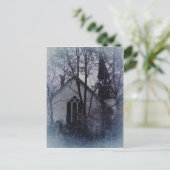 Alte verlassene Kirche Postkarte (Stehend Vorderseite)
