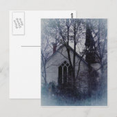 Alte verlassene Kirche Postkarte (Vorne/Hinten)