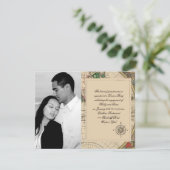 Alte Verlobung für Hochzeiten Einladung (Stehend Vorderseite)