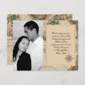 Alte Verlobung für Hochzeiten Einladung (Vorne/Hinten)