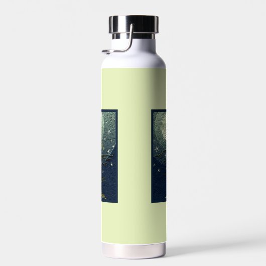 Alte verwelkte Baumwipfel Mond und Sterne Y Trinkflasche (Rechts)