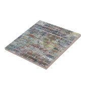 Alte verwitterte Backsteinmauer-Beschaffenheit Fliese (Seite)