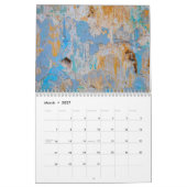 Alte verwitterte Oberfläche Kalender (Mär 2027)