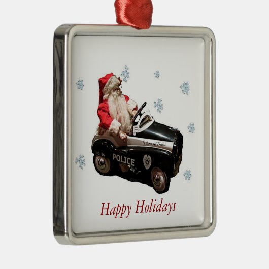 Alte Verzierung Mode-Polizei-Sankt 2 Silbernes Ornament (Rechts)