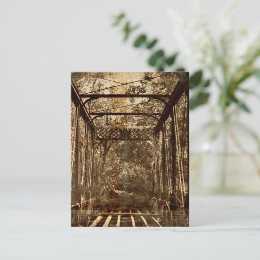 Alte verzweigte Brücke Postkarte (Stehend Vorderseite)