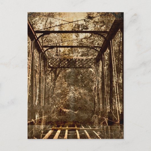 Alte verzweigte Brücke Postkarte (Vorderseite)