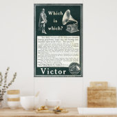 Alte Victor-Werbung von 1908 Poster (Küche)