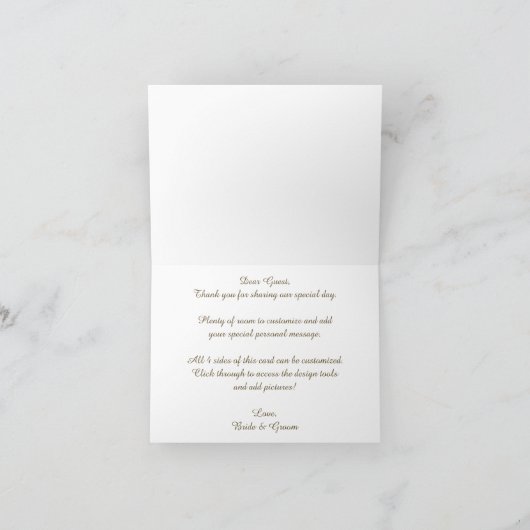 Alte Viktorianisch warme Herbstwochen Dankeskarte (Innenseite)