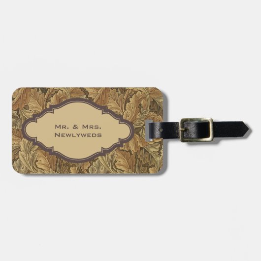 Alte Viktorianisch warme Herbstwochen Gepäckanhänger (Vorderseite horizontal)