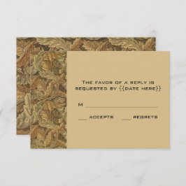 Alte Viktorianisch warme Herbstwochen RSVP Karte