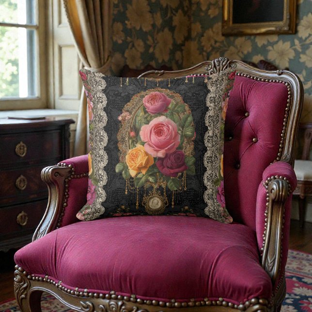 Alte viktorianische Blumen Kissen (Von Creator hochgeladen)