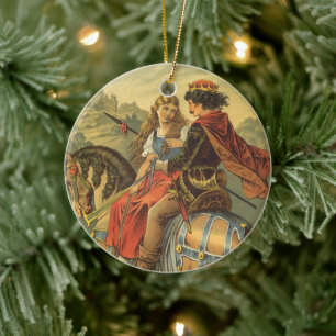 Alte viktorianische Märchen, Bruder und Schwester Keramik Ornament