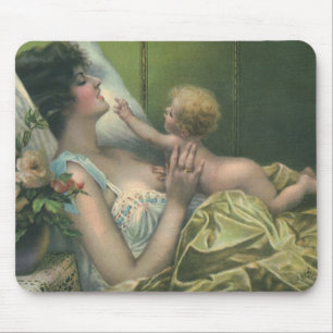 Alte viktorianische Muttertags, Mutter mit Baby Mousepad