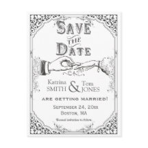 Alte Viktorianische Zeremonie Save the Date