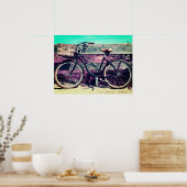 Alte Vintage Antique Bicycle Beach Cruiser Bike Poster (Küche)