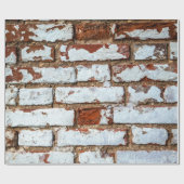 Alte Vintage Backsteinwand mit weißer Sprinklerpla Geschenkpapier (Flach)
