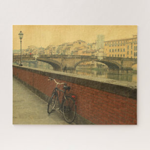 Alte Vintage-Brücke in Florenz, Italien Puzzle