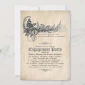 Alte Vintage Fairytale Engagement Partei Einladung (Vorderseite)