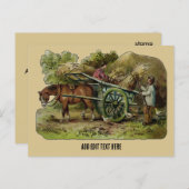 Alte Vintage Farm, Textkarte bearbeiten Postkarte (Vorne/Hinten)