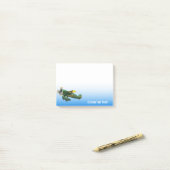 Alte Vintage-Flugzeug Personalized Post-it Notes Klebezettel (Auf Schreibtisch)