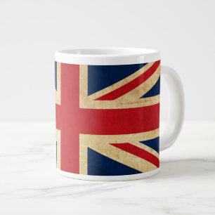 Alte Vintage-Grunge-Flagge des Vereinigten Königre Jumbo-Tasse