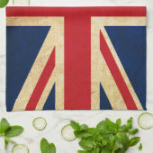 Alte Vintage-Grunge-Flagge des Vereinigten Königre Küchentuch (Gefaltet)