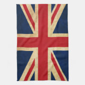 Alte Vintage-Grunge-Flagge des Vereinigten Königre Küchentuch (Vertikal)